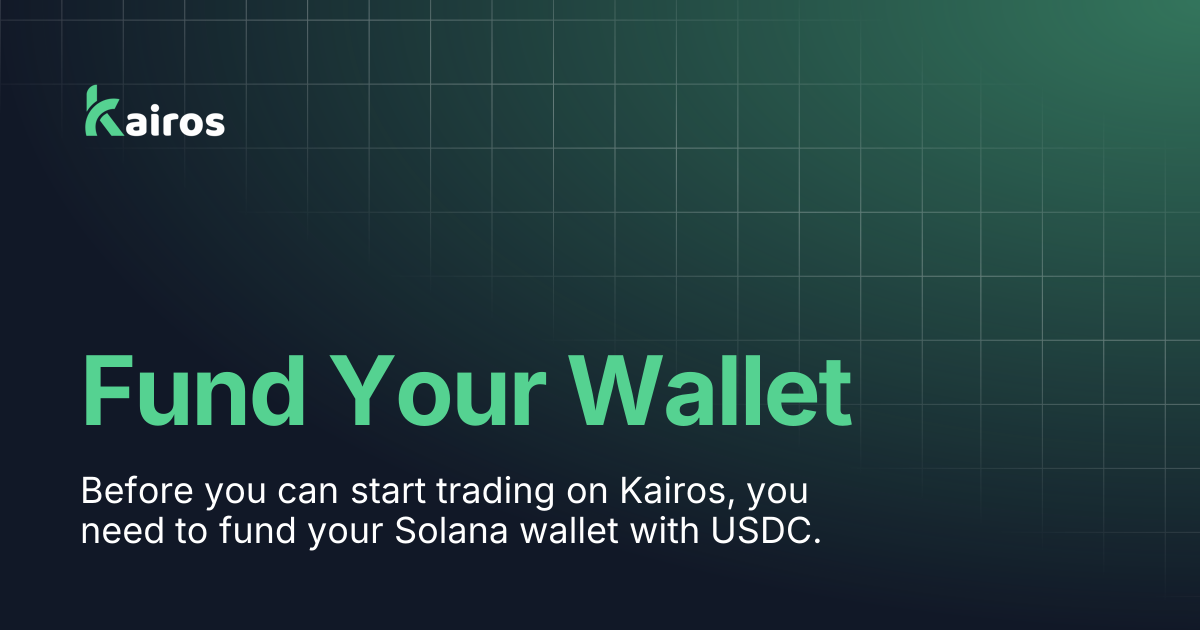 Fund Your Wallet | Kairos Documentation